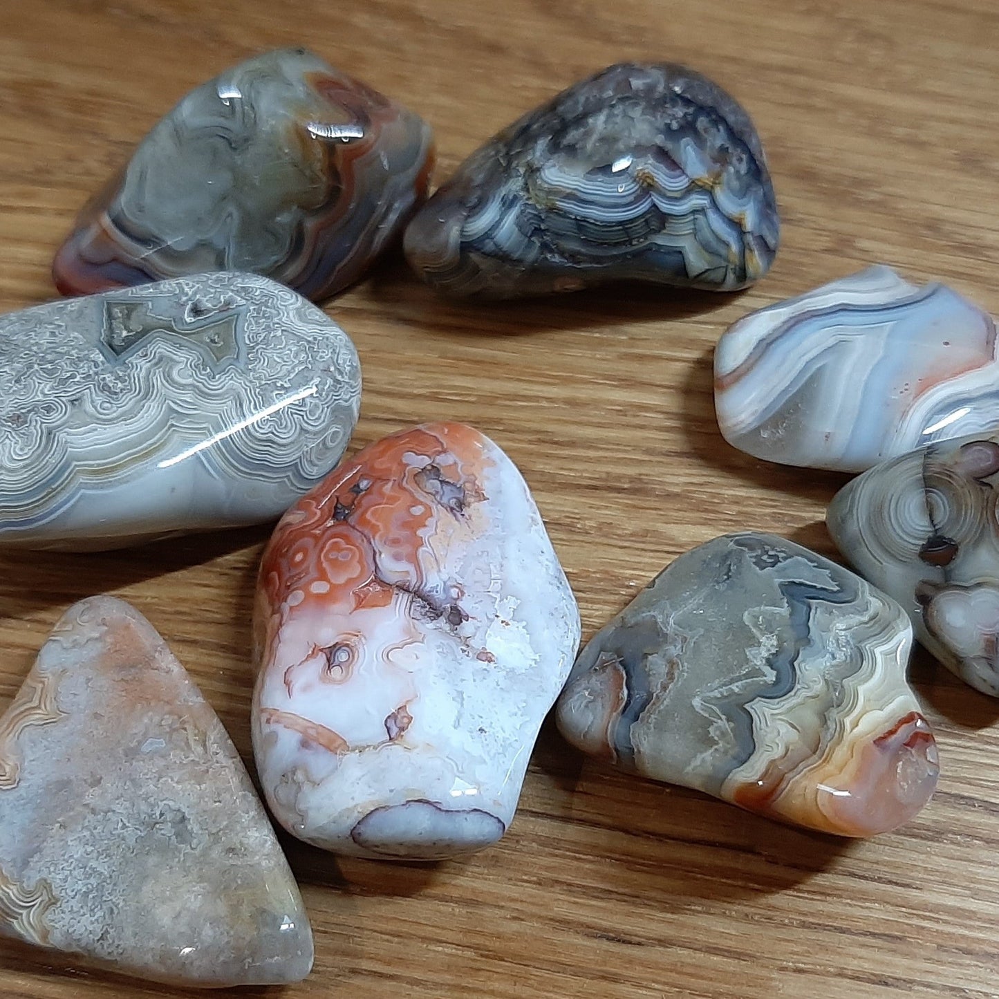 Crazy Lace Agate Tumblestones (M)