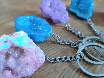 Agate Coloured Keyrings