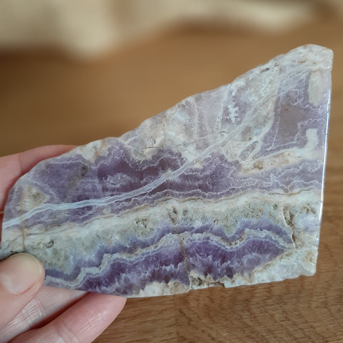 Chevron Amethyst Slice