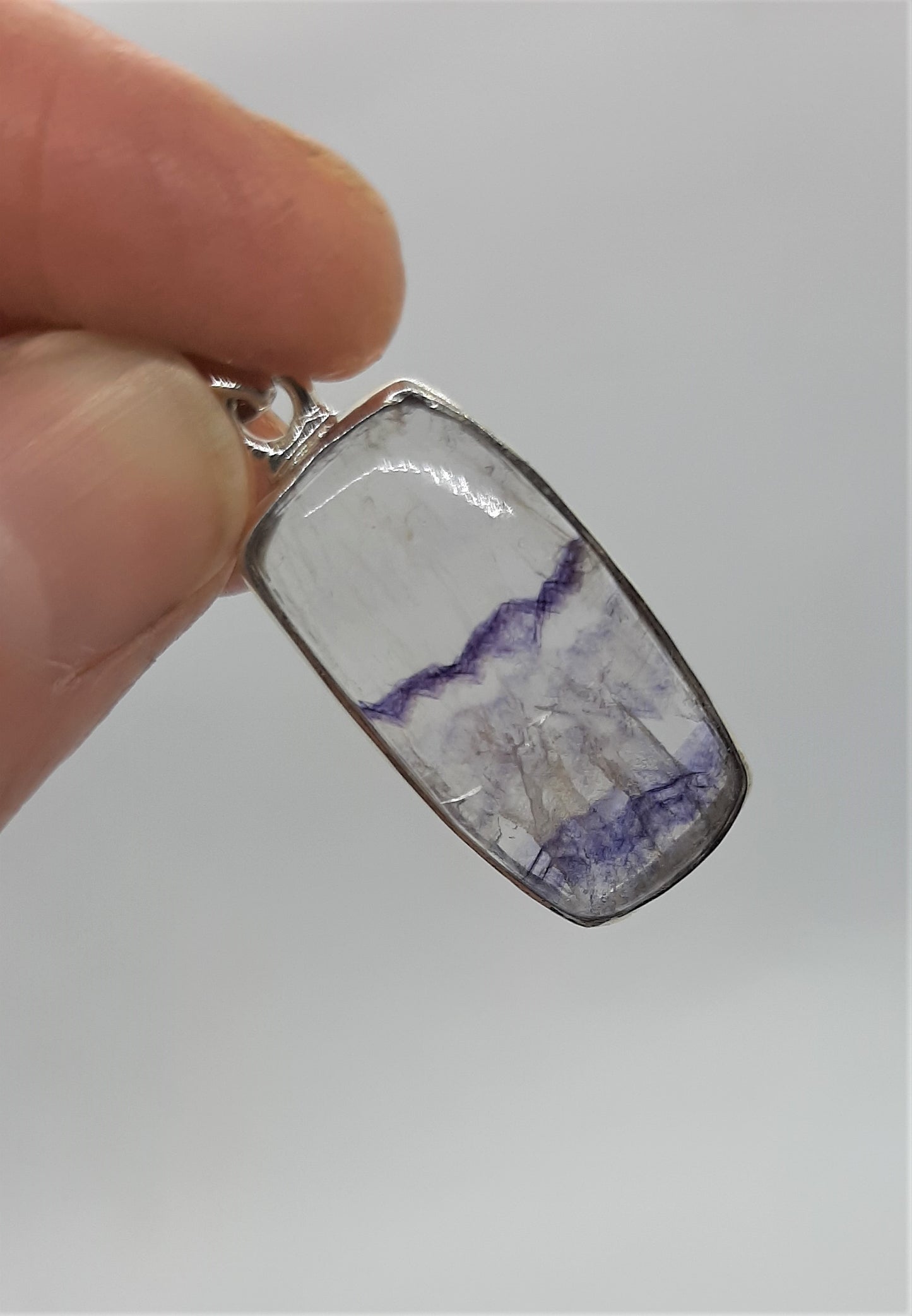 Blue John Fluorite 925 Sterling Silver Pendant