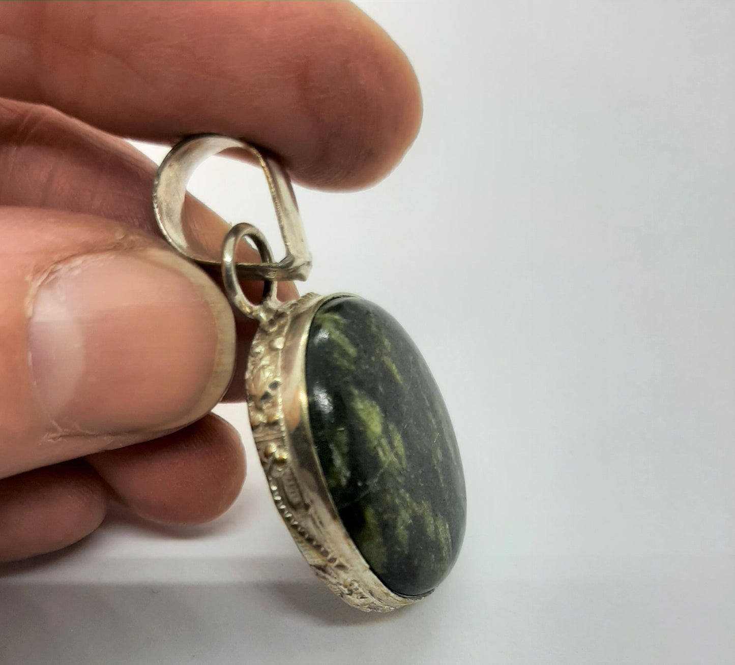 Moss Agate 925 Silver Pendant