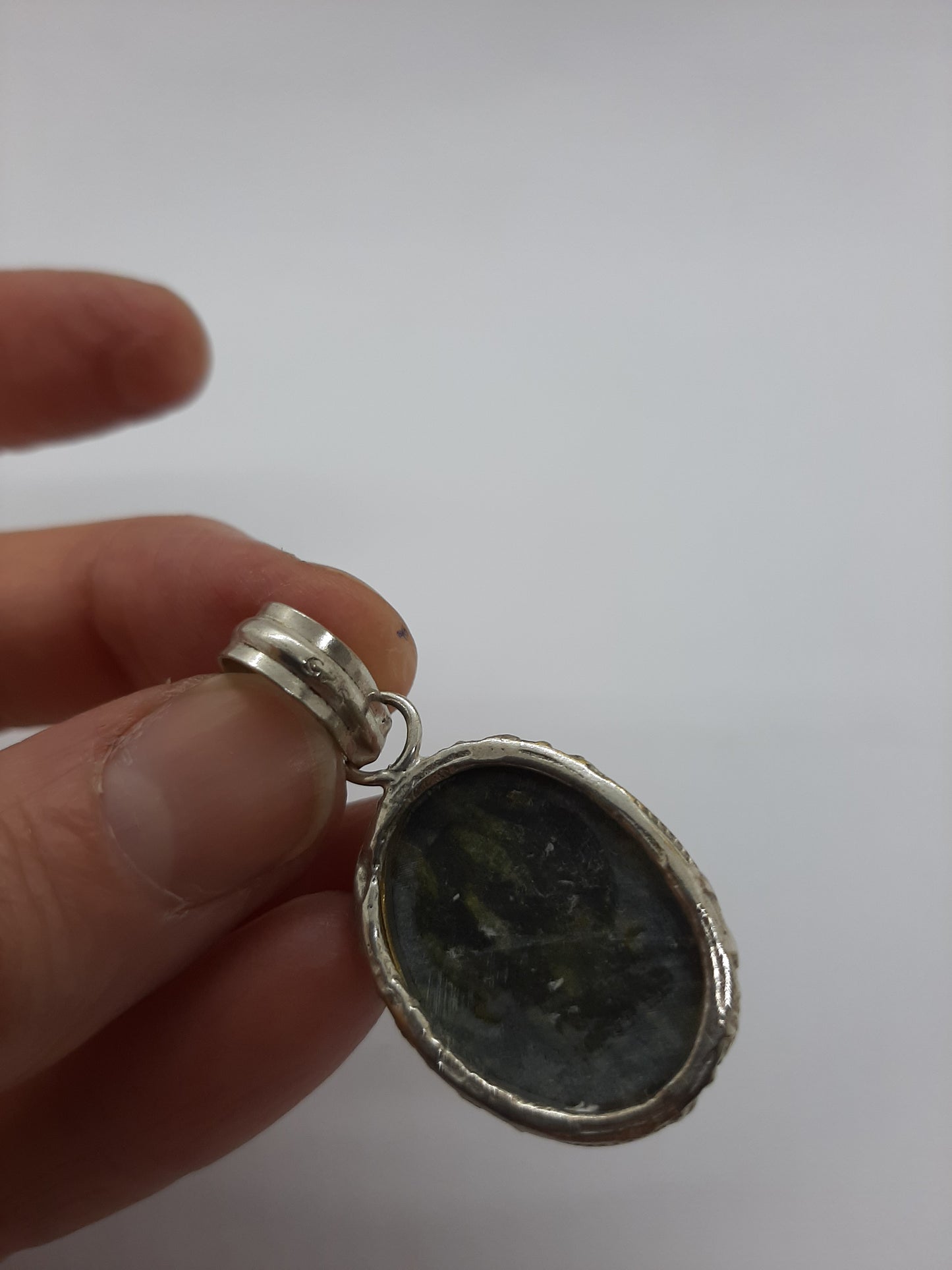 Moss Agate 925 Silver Pendant