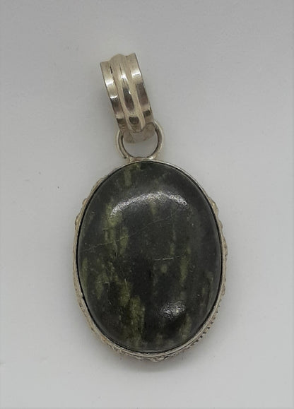 Moss Agate 925 Silver Pendant