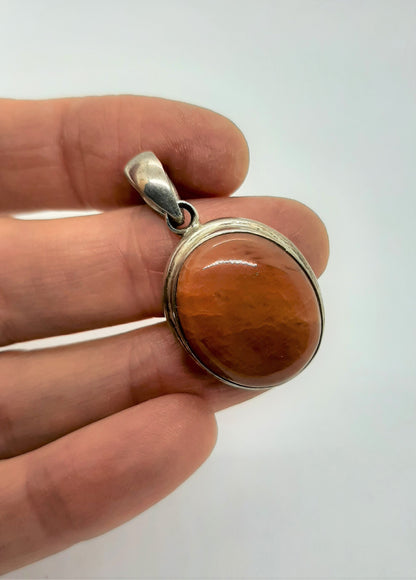 Red Agate 925 Silver Pendant