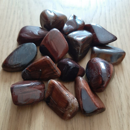 Red Tigers Eye Tumblestones (M)