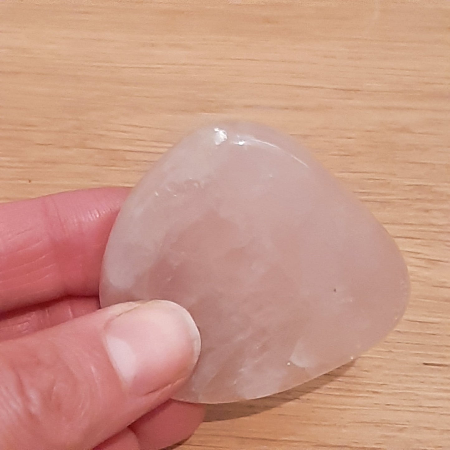 Rose Quartz palm Stone - Seconds - Damaged Stock