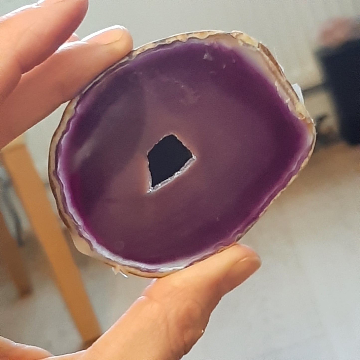 Purple Agate on stand - Damaged - Seconds