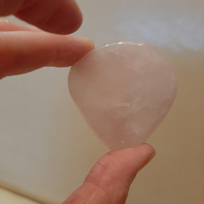 Rose Quartz palm Stone - Seconds - Damaged Stock