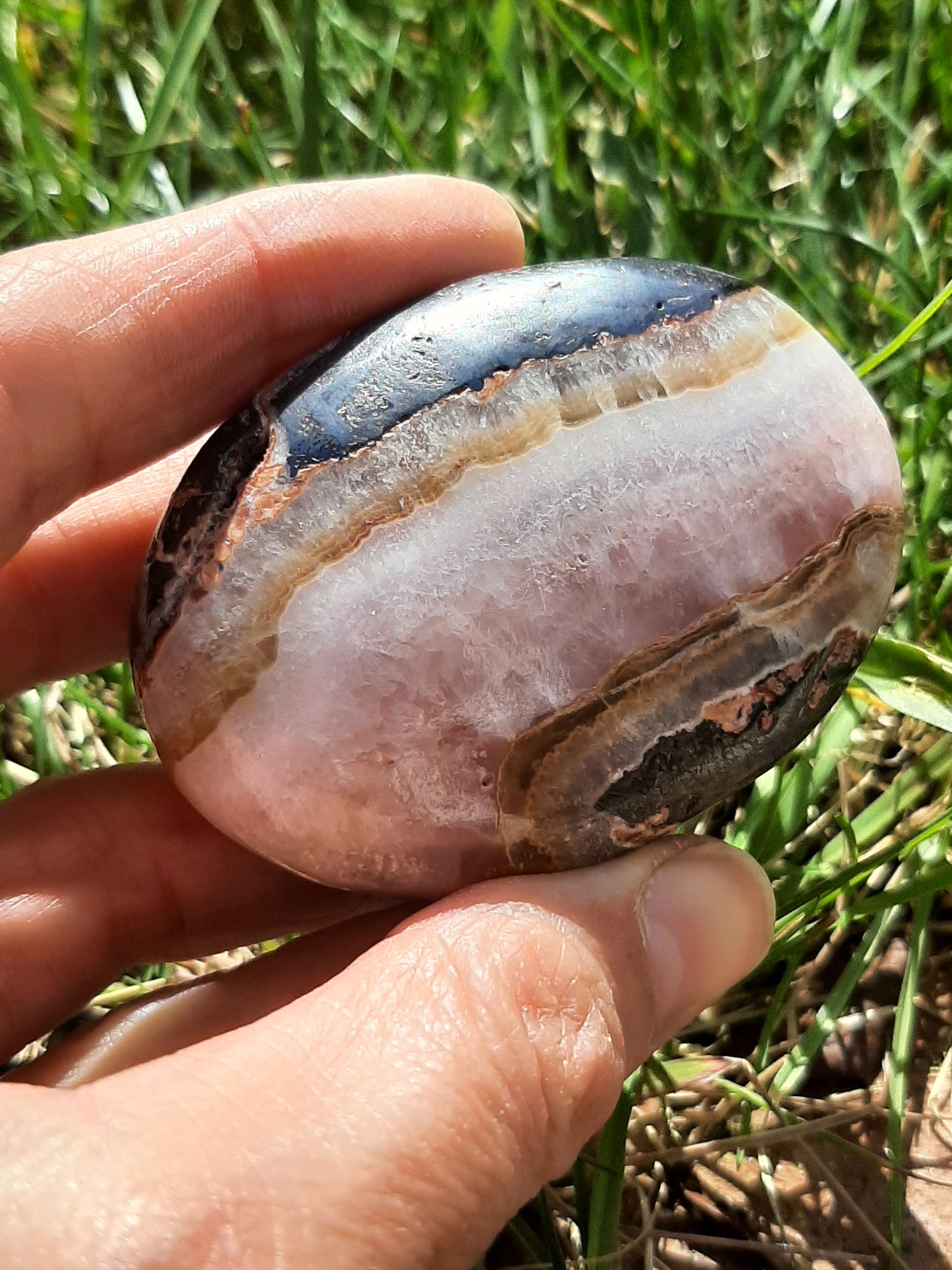 Pink Aragonite Palmstone 6cm