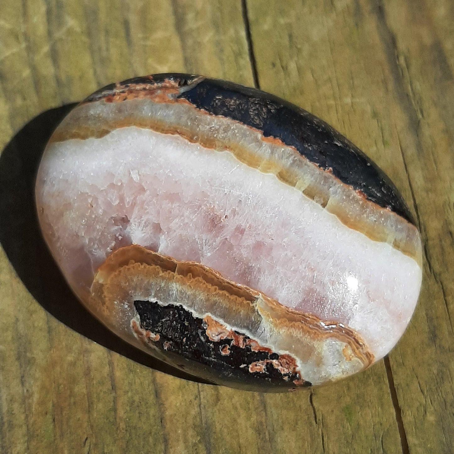 Pink Aragonite Palmstone 6cm