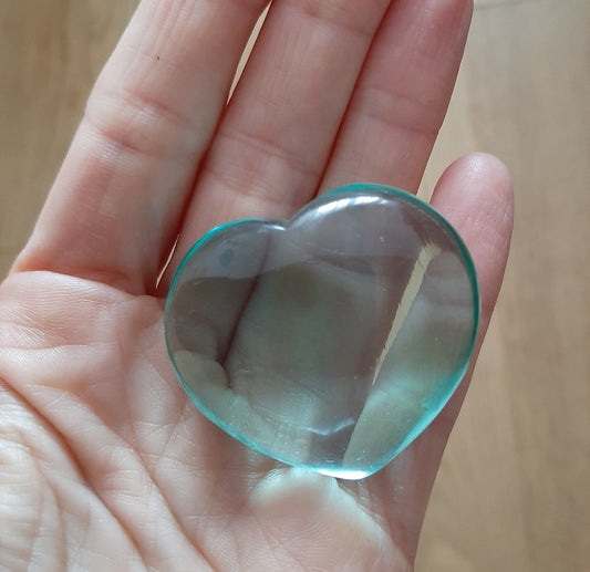 Large heart 4cm Glass Obsidian