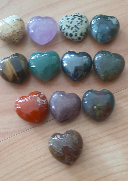 Gemstone Hearts 2.5cm