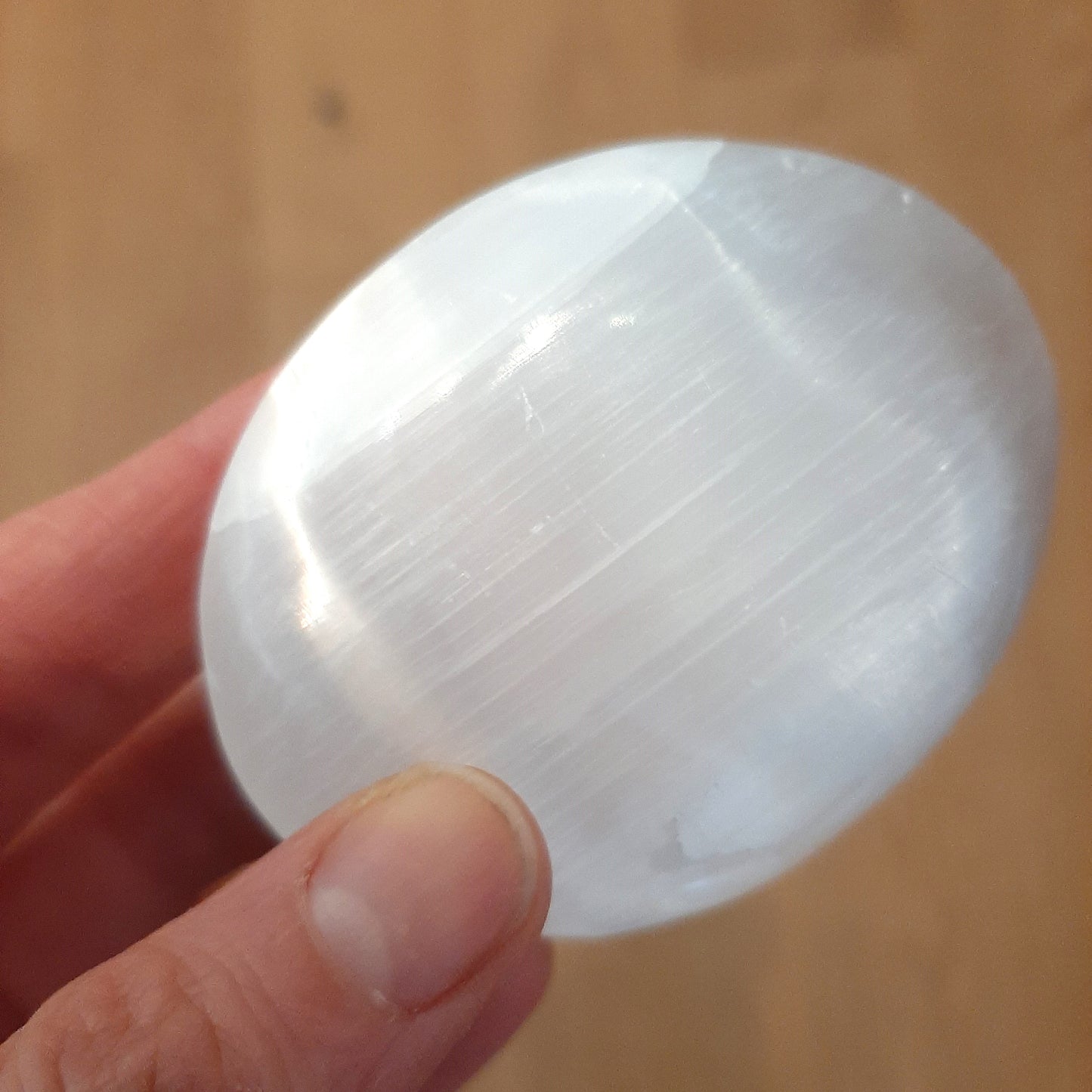 Selenite Palmstone 7cm