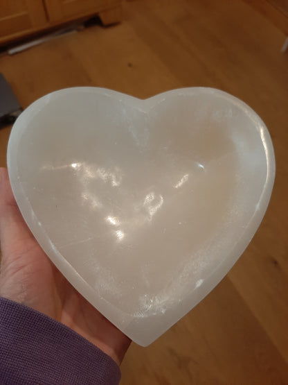 Selenite Heart Dishes (Seconds)