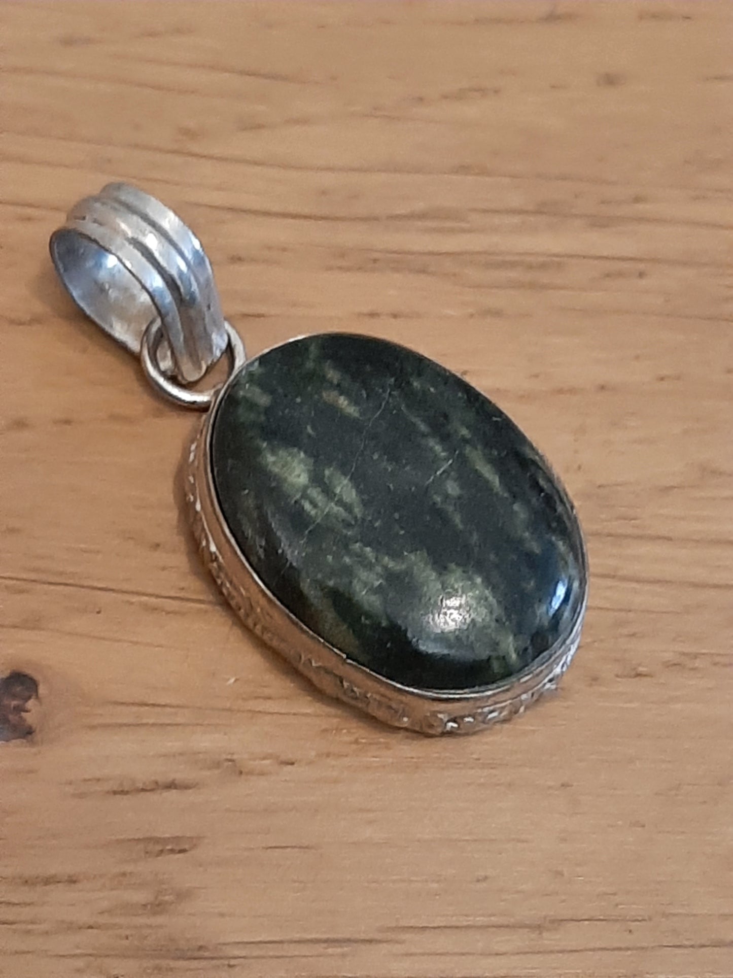 Moss Agate 925 Silver Pendant