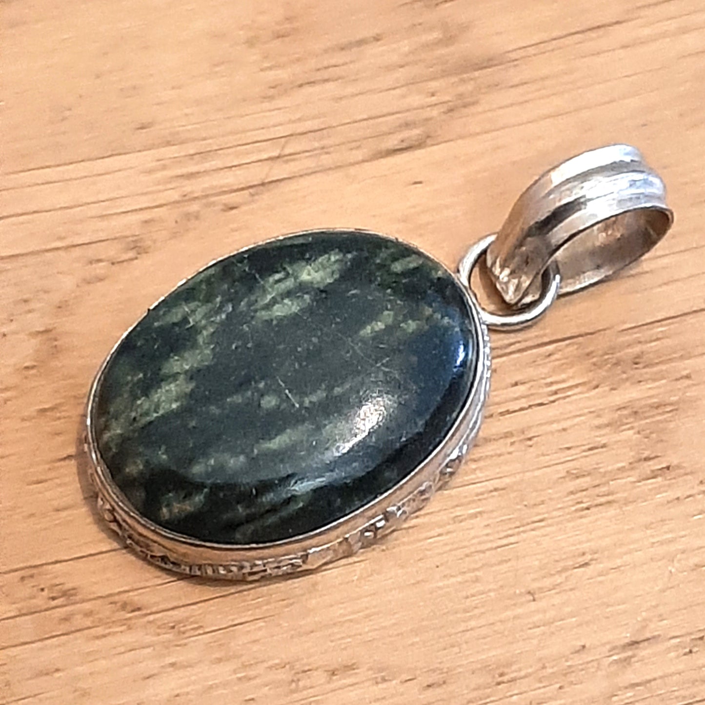 Moss Agate 925 Silver Pendant