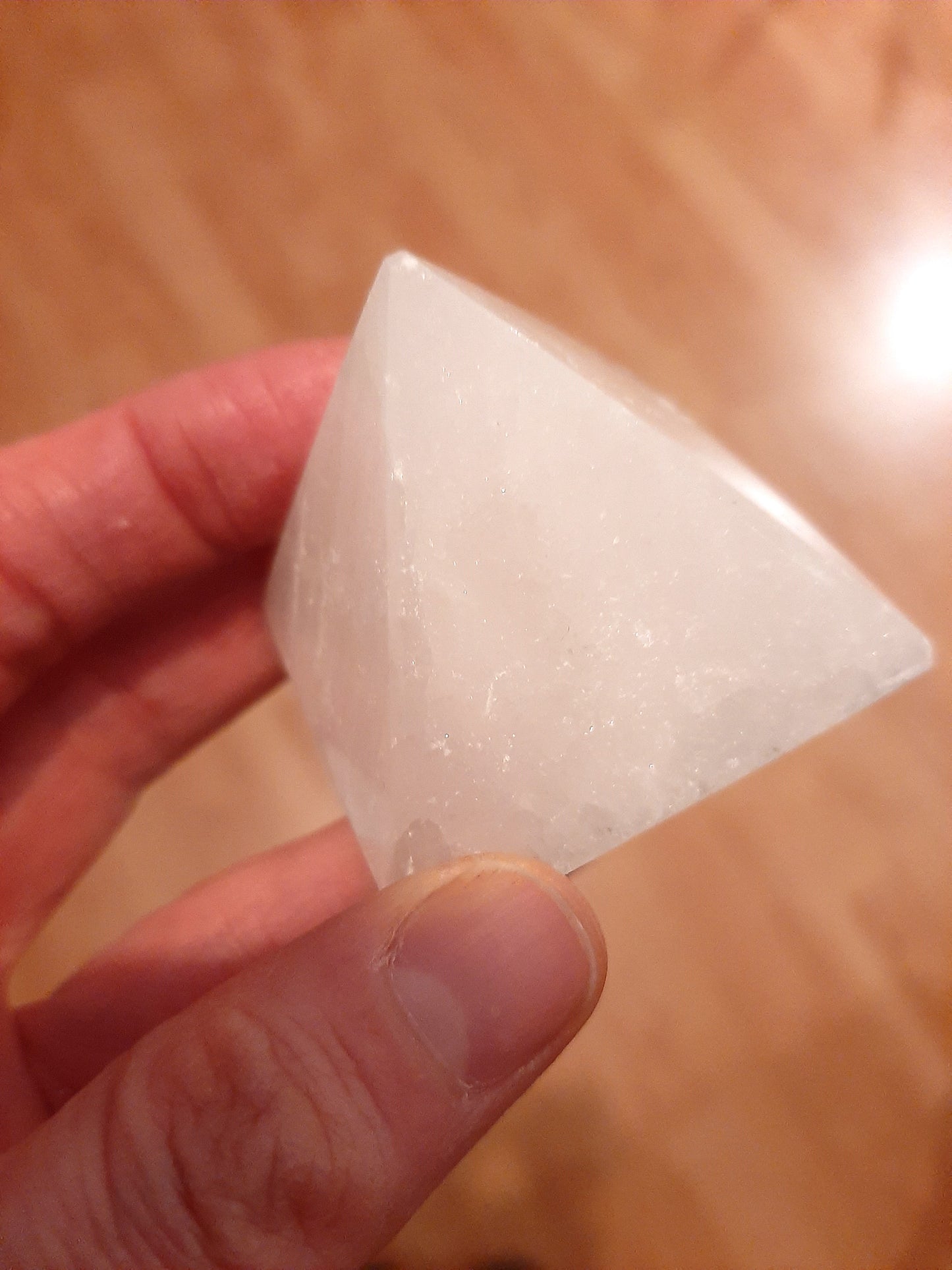 Selenite Pyramid 4.5cm