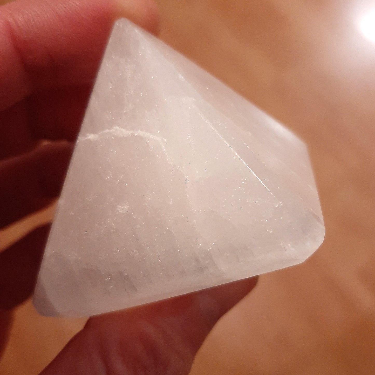 Selenite Pyramid 4.5cm