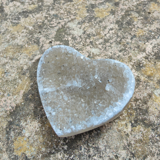 Quartz Druzy Heart 6cm