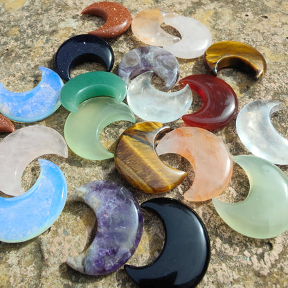 Gemstone half moons