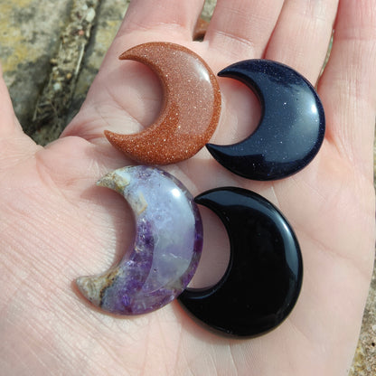 Gemstone half moons