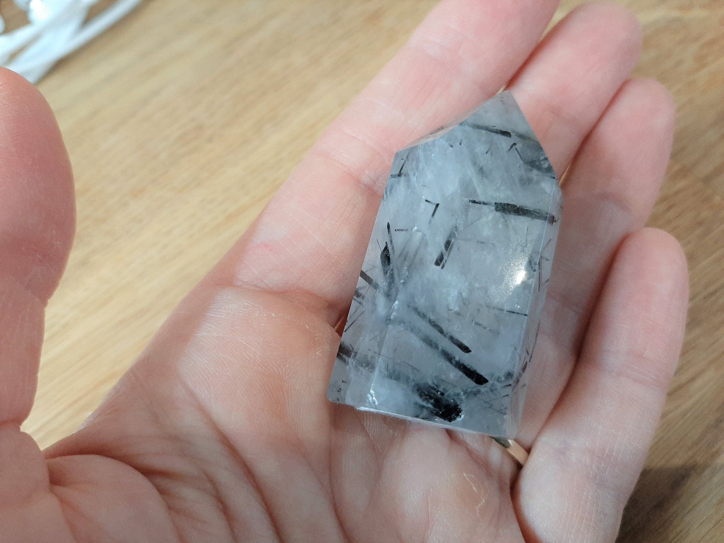 Tourmalinated Quartz Point