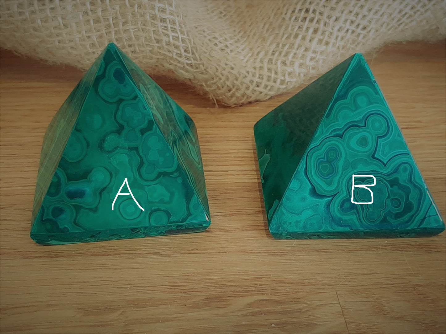 Malachite pyramid