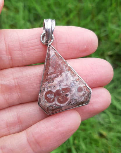 Leopardskin Jasper 925 Sterling Silver Pendant