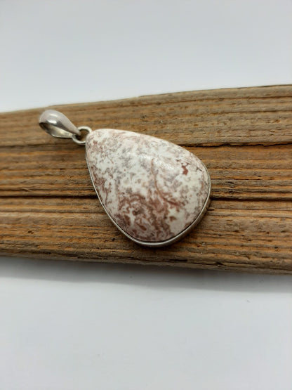 Picture Jasper 925 Sterling Silver Pendant | Jasper necklace | Gemstone Jewellery | UK seller