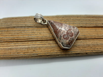 Leopardskin Jasper 925 Sterling Silver Pendant