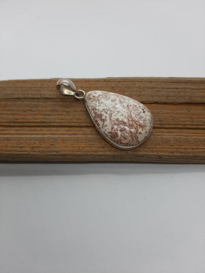 Picture Jasper 925 Sterling Silver Pendant | Jasper necklace | Gemstone Jewellery | UK seller