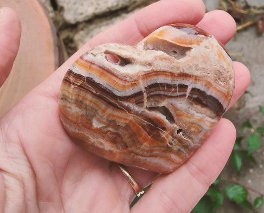 Agate polished heart