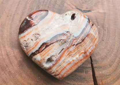 Agate polished heart