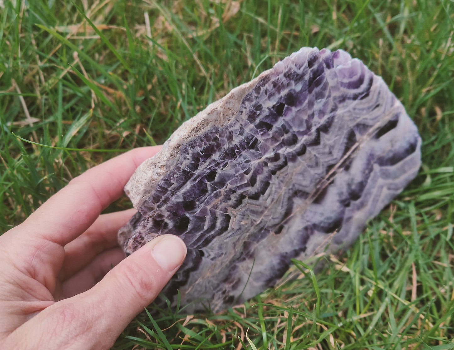 Chevron Amethyst Polished Piece 16cm