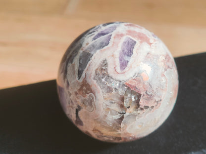 Chevron Amethyst sphere 6cm