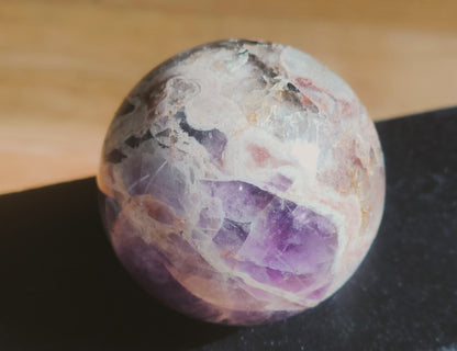 Chevron Amethyst sphere 6cm