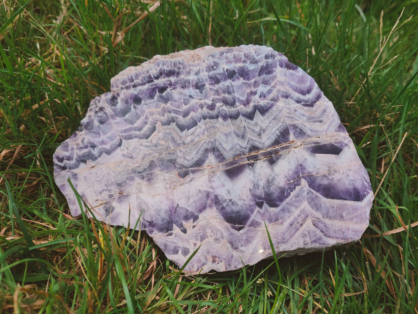 Chevron Amethyst Polished Piece 16cm